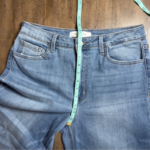 KLIQUE B. Blue Wide Leg Jeans Women’s 11 31 Ankle Crop High Rise - Picture 5 of 7
